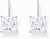 Puces d'oreilles Thomas Sabo avec grande zircone blanche taille princesse - Modèle : H2289-051-14