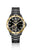 Herrenarmbanduhr BOSS mit schwarzem Zifferblatt, vergoldeter Lünette und schwarzem Armband