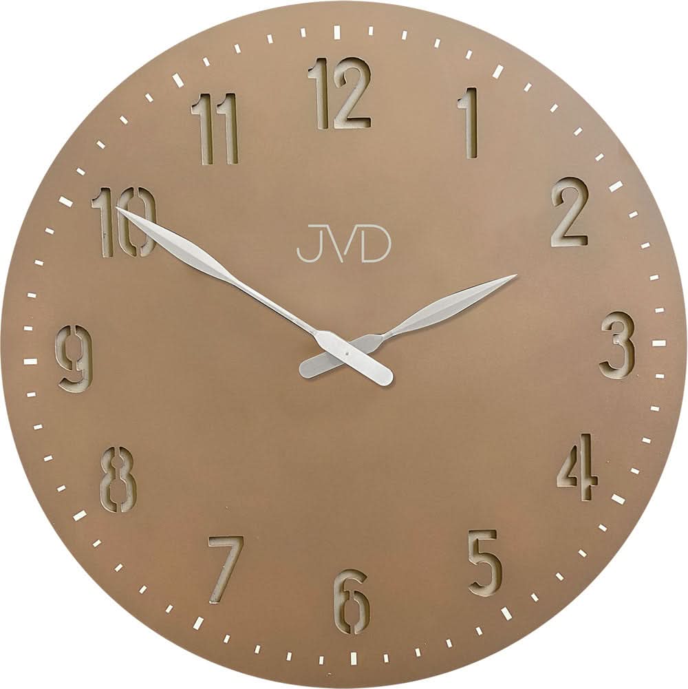 JVD Horloge murale 50x50 cm bois • Mouvement à quartz silencieux • Chiffres arabes