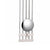 Pendule d'horloge murale Hermle avec boule et tiges métalliques