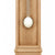 Boîtier d'horloge à poser en bois clair avec sphère blanche sur la partie inférieure avant