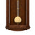 Horloge murale en bois avec pendule à boule et tige dorée dans un boîtier en bois