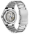 Bracelet de montre pour homme avec fond transparent, bracelet et boîtier en titane argenté