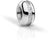 Charms en acier inoxydable, couleur argent, avec des pierres de zircon au bord