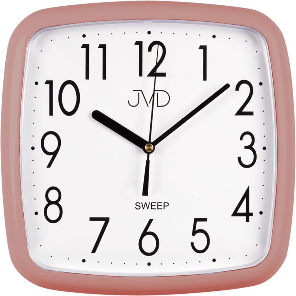 Horloge murale JVD 25x25x3,2 cm plastique • Accroche-regard moderne • Mouvement à quartz fiable