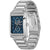 Herrenarmbanduhr mit blauem Zifferblatt, Edelstahlarmband und Chrono-Optik