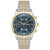 Herrenarmbanduhr BOSS Stratus zweifarbiges Edelstahlband, blaues Chronograph-Zifferblatt mit Datum