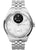 Silberne Withings Hybrid-Smartwatch mit analogem Zifferblatt und Metallarmband