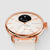 Damenarmbanduhr Withings ScanWatch 2: Roségoldgehäuse, weißes Armband, Zifferblatt mit Temp