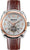 Herrenuhr Ingersoll mit braunem Lederband, silbernem Gehäuse und grauem Zifferblatt, Automatik