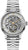 Montre homme avec cadran squelette argenté, mouvement automatique et bracelet en métal