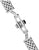 Montre pour homme avec bracelet en métal argenté et boucle déployante