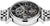 Montre homme en acier inoxydable avec cadran noir et fond ouvert sur le mouvement