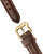 Herrenarmbanduhr Lederband mit Dornschließe am goldfarbenen Gehäuse