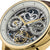 Herrenarmbanduhr-Zifferblatt mit Mondphase und Ingersoll-Schriftzug, goldfarbenen Zeigern