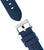 Montre pour homme avec bracelet bleu et boucle en métal, boîtier en acier inoxydable