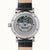 Herren-Armbanduhr Ingersoll mit Skelett-Ansicht des Automatikwerks, schwarzes Lederband