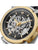 Ingersoll Automatik-Herrenuhr mit goldfarbenem Gehäusering und schwarzem Zifferblatt