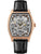 Herrenuhr Ingersoll mit Roségoldgehäuse, schwarzem Lederband und Skelett-Zifferblatt