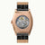 Herrenuhr Ingersoll mit Sichtboden, Roségoldgehäuse und schwarzem Lederband