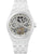Ingersoll Herrenuhr mit weißem Keramikband und skelettiertem Zifferblatt
