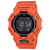 Casio G-Shock Herren-Uhr mit orangefarbenem Armband und schwarzem Digitaldisplay