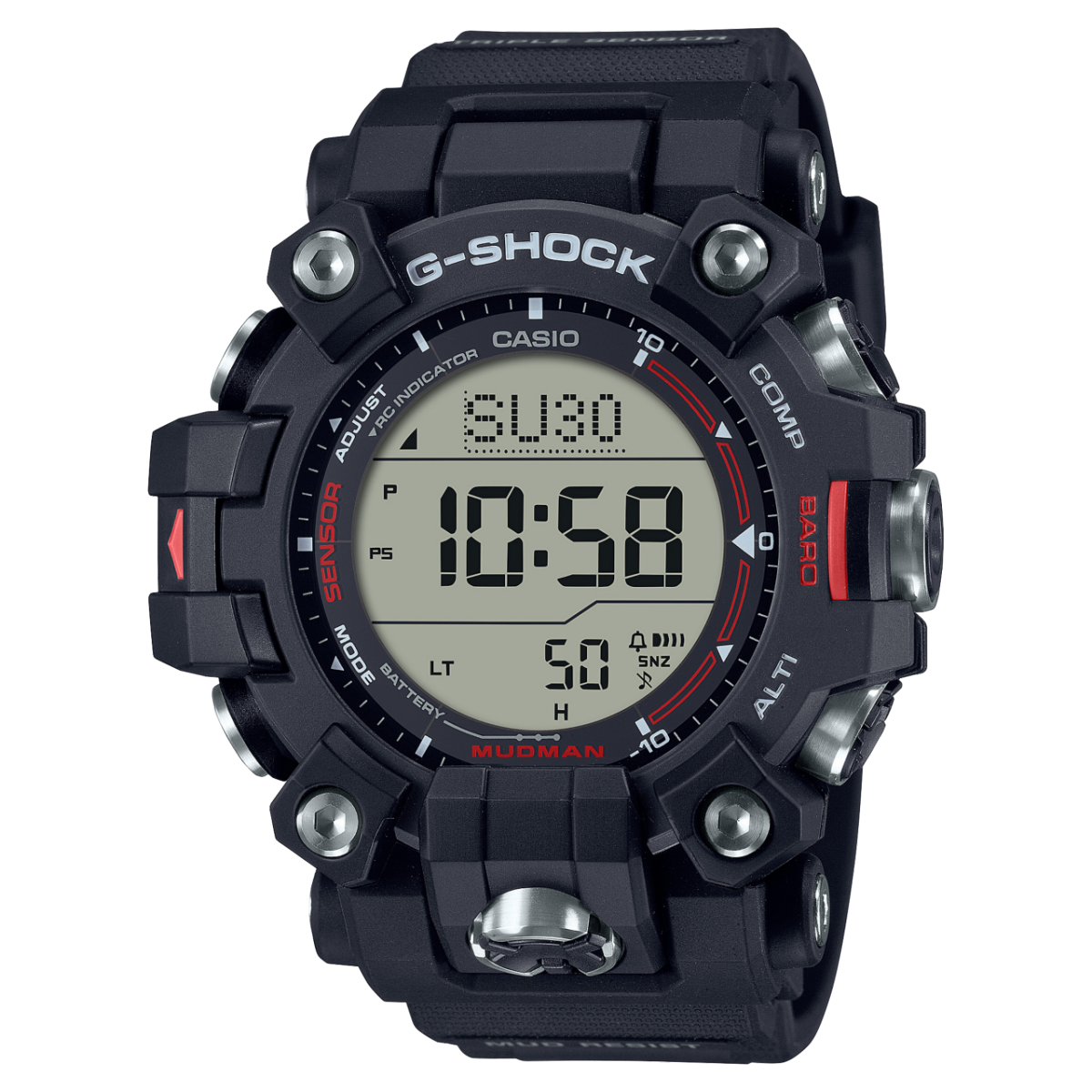Herrenuhr G-SHOCK mit schwarzem Digitalkonzept-Display und robustem Gehäuse