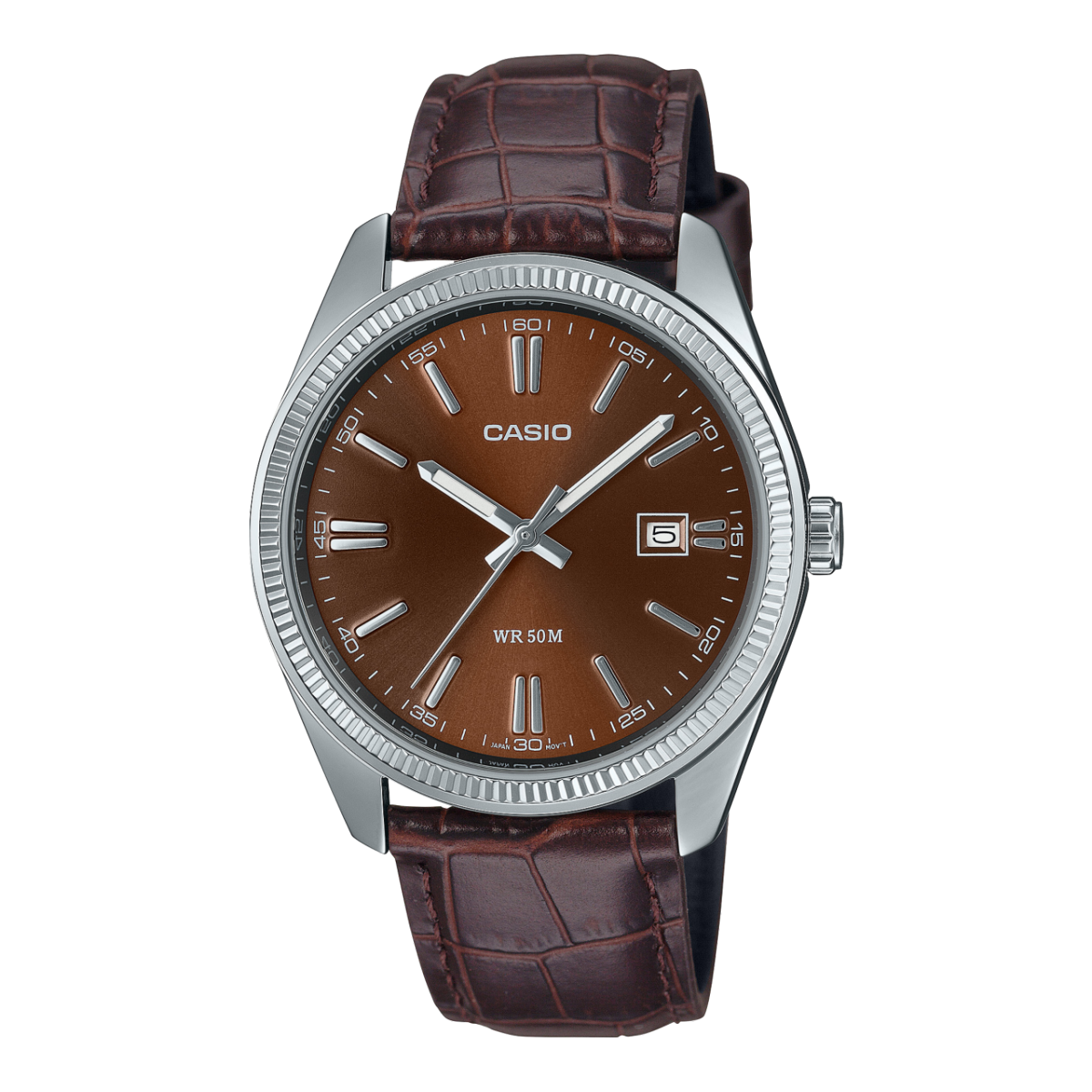 Casio MTP-1302PL-5AVEF Herren Armbanduhr • Mineralglas • Echtlederband