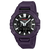 Lila G-Shock Herrenarmbanduhr mit analogen Zeigern und digitaler Anzeige im Zifferblatt