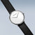 Bering Ultra Slim Uhr mit schwarzem Lederarmband und weißem Zifferblatt, runder Indexanzeige