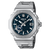 Casio G-SHOCK MR-G Herrenuhr mit Metallarmband und blauem Zifferblatt, analoge Zeiger