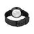 Bracelet de montre Bering en caoutchouc noir avec fermoir à ardillon, dos
