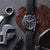 Montre automatique Seiko 5 Sports pour homme avec bracelet en cuir noir et cadran noir, couronne