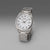 Montre bracelet pour homme SEIKO, bracelet en acier inoxydable argenté, cadran rond blanc avec guichet date