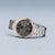 Bracelet de montre pour homme en titane, cadran rond noir et index orange