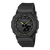 G-Shock-Armbanduhr für Damen, schwarzes Harzband, analoges Zifferblatt mit neonfarbenen Akzenten