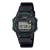 Herren-Armbanduhr mit digitalem Display, schwarzem Bio-Resinband und grüner Beleuchtung