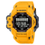 Casio G-SHOCK Herrenuhr mit gelbem Bio-Resin-Gehäuse und schwarzem Display (10:58).