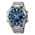 Casio EDIFICE Herrenuhr mit blauem Zifferblatt und Edelstahlarmband