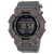 Casio G-Shock Digitaluhr mit grauem Harzarmband und Display „WATER RESIST 20 BAR“.