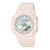 Casio G-Shock Damen-Armbanduhr mit hellroséfarbenem Resinband und polarisiertem Zifferblatt