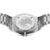 Bracelet de montre pour homme, fond de boîtier avec carte du monde, bracelet en acier inoxydable argenté