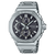 Casio G-SHOCK Herrenuhr mit Vollmetallgehäuse, silberfarbenem Armband und schwarzem Zifferblatt
