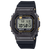 Casio G-Shock Herrenuhr mit schwarzem Gehäuse, Digitalanzeige und schwarzem Armband.