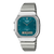 Casio Vintage AQ-240E-3AEF Armbanduhr in Silber mit türkisfarbenem Digital-Analog-Zifferblatt