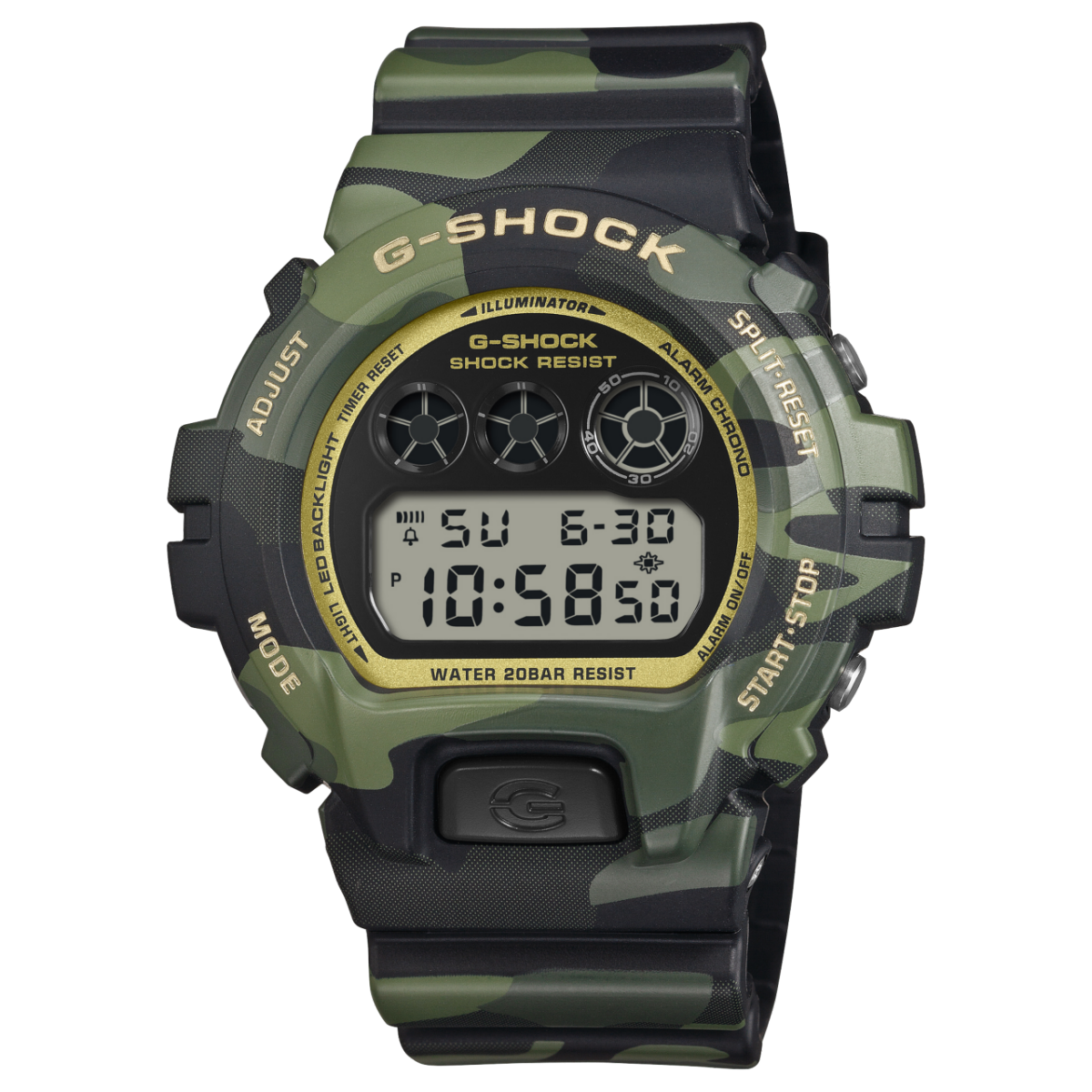 Casio G-Shock DW-6900CMG-3ER Herren Armbanduhr • Einzigartiges Camouflage-Design • Stoßfest & 20 bar wasserdicht