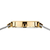 Damenuhr-Schließe in Goldton mit grauem Metallarmband