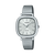 Casio LTP-B166D-7AVEF Damenarmbanduhr mit Metallband, silbernem Zifferblatt, Datum