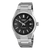 Casio Edifice Herrenuhr mit Metallarmband, schwarzem Zifferblatt und Automatikanzeige