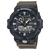 Casio G‑SHOCK Herrenuhr mit schwarzem Gehäuse, Analog- und Digitalanzeige, Silikonarmband